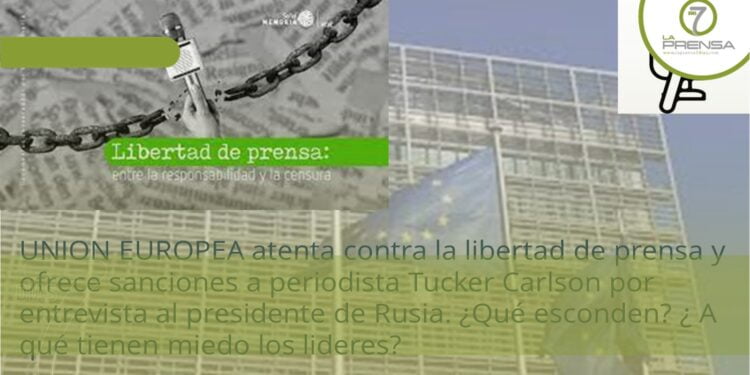 Atentado a la libertad de prensa; Unión Europea estima sanciones al periodista que entrevistó al presidente Vladimir Putin