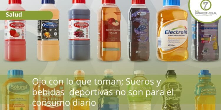 Sueros y bebidas deportivas no son para el consumo diario